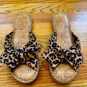 Nine West Leopard Print Espadrille Sandals